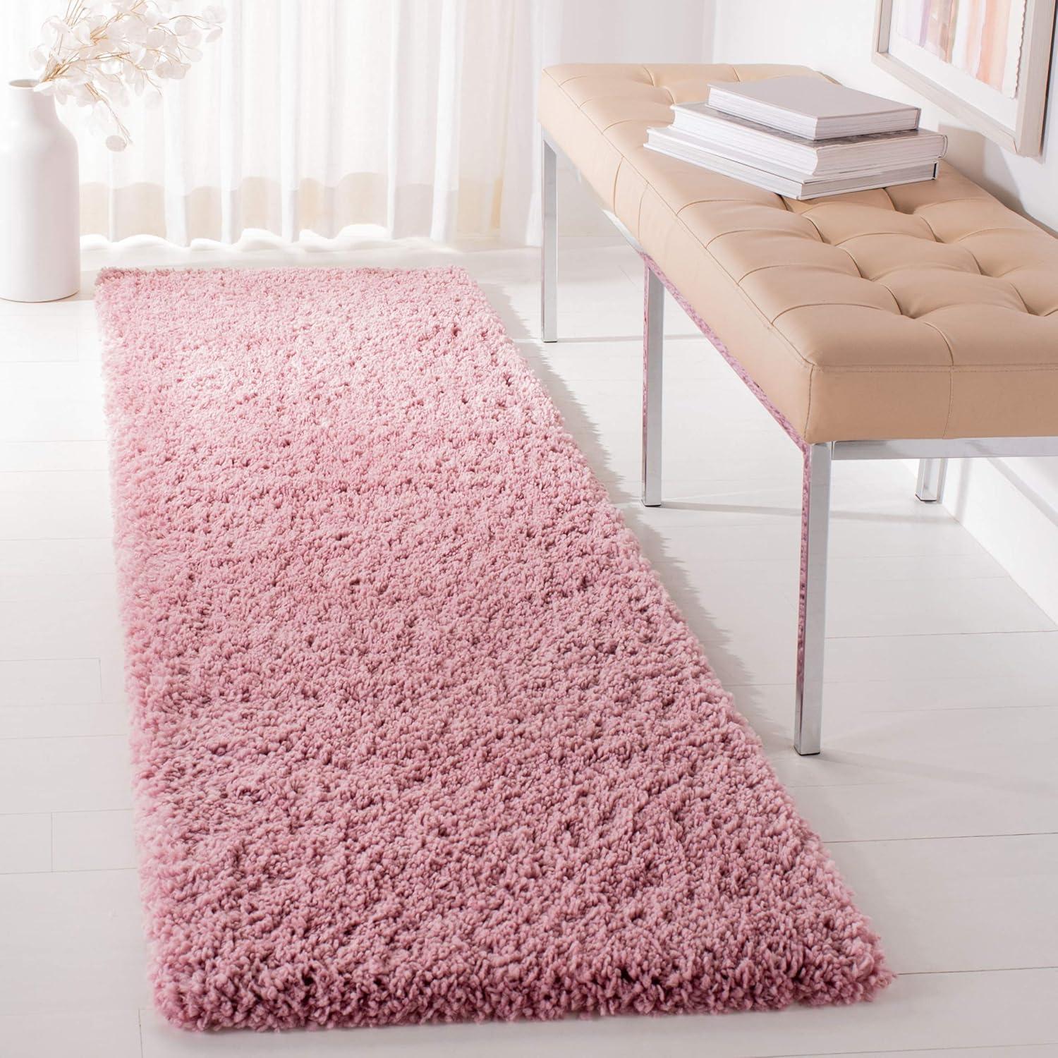 image:imageSAFAVIEH Area Rug 8x10 Fontana Shag Collection Large Grey Solid Pattern NonShedding amp Easy Cleaning Ultra Plush Thick Pile Ideal for Living Room Bedroom Dining Space FNT800FPink