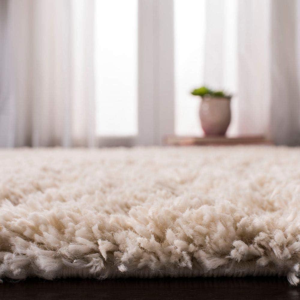 image:imageSAFAVIEH Area Rug 8x10 Fontana Shag Collection Large Grey Solid Pattern NonShedding amp Easy Cleaning Ultra Plush Thick Pile Ideal for Living Room Bedroom Dining Space FNT800FCreme