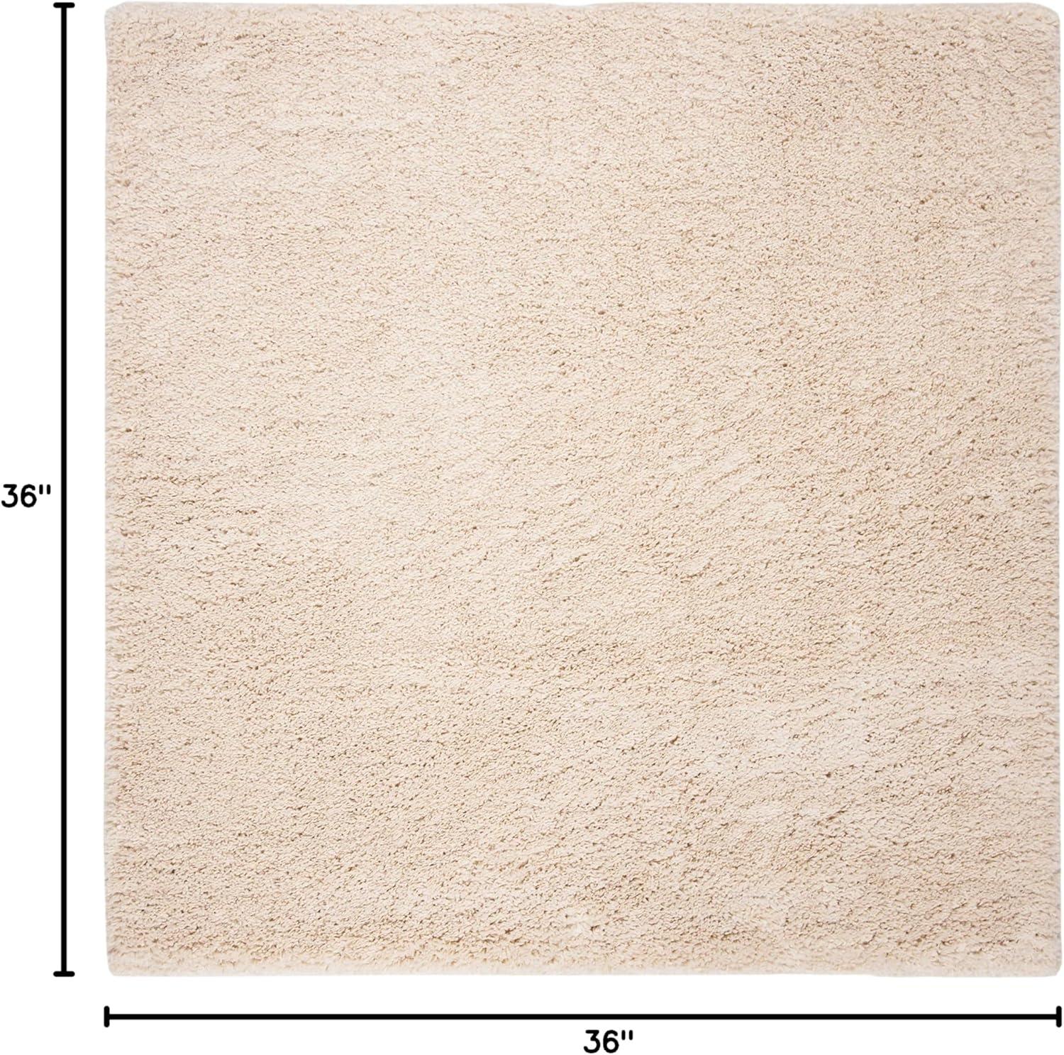 image:imageSAFAVIEH Area Rug 8x10 Fontana Shag Collection Large Grey Solid Pattern NonShedding amp Easy Cleaning Ultra Plush Thick Pile Ideal for Living Room Bedroom Dining Space FNT800FCreme