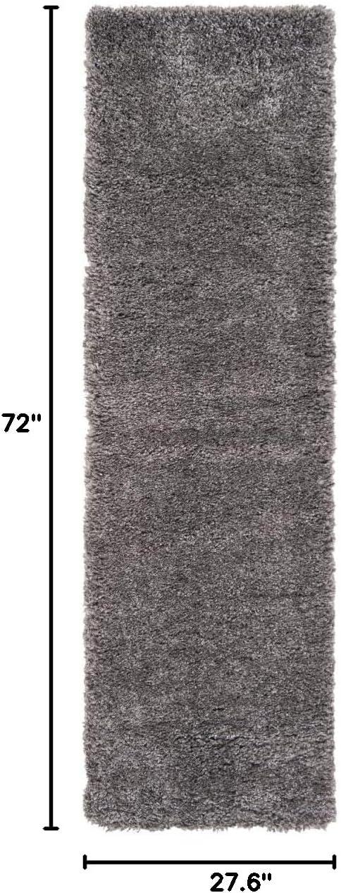image:imageSAFAVIEH Area Rug 8x10 Fontana Shag Collection Large Grey Solid Pattern NonShedding amp Easy Cleaning Ultra Plush Thick Pile Ideal for Living Room Bedroom Dining Space FNT800FSilver