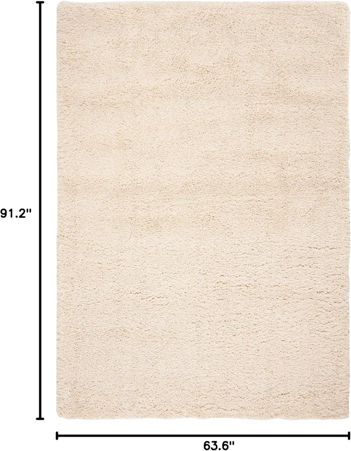 image:imageSAFAVIEH Area Rug 8x10 Fontana Shag Collection Large Grey Solid Pattern NonShedding amp Easy Cleaning Ultra Plush Thick Pile Ideal for Living Room Bedroom Dining Space FNT800FCreme