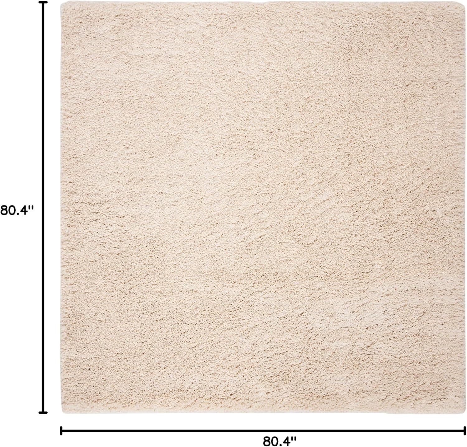 image:imageSAFAVIEH Area Rug 8x10 Fontana Shag Collection Large Grey Solid Pattern NonShedding amp Easy Cleaning Ultra Plush Thick Pile Ideal for Living Room Bedroom Dining Space FNT800FCreme