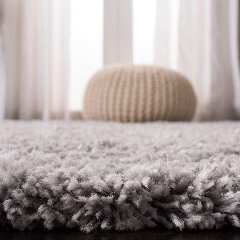 image:imageSAFAVIEH Area Rug 8x10 Fontana Shag Collection Large Grey Solid Pattern NonShedding amp Easy Cleaning Ultra Plush Thick Pile Ideal for Living Room Bedroom Dining Space FNT800FGrey