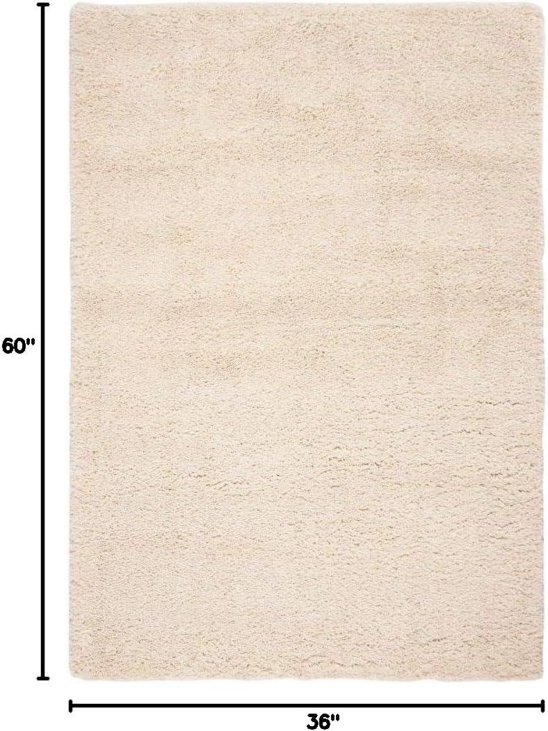 image:imageSAFAVIEH Area Rug 8x10 Fontana Shag Collection Large Grey Solid Pattern NonShedding amp Easy Cleaning Ultra Plush Thick Pile Ideal for Living Room Bedroom Dining Space FNT800FCreme