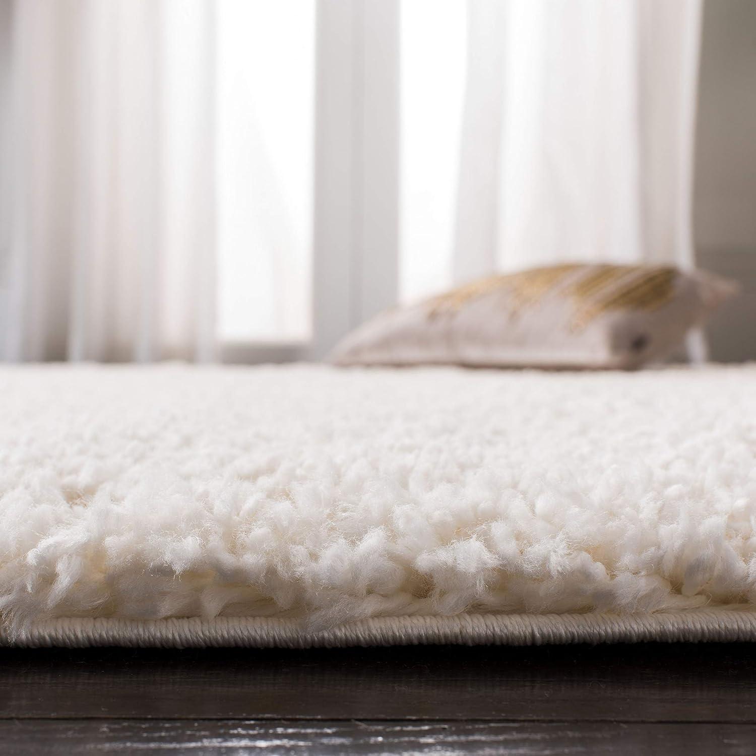 image:imageSAFAVIEH Area Rug 8x10 Fontana Shag Collection Large Grey Solid Pattern NonShedding amp Easy Cleaning Ultra Plush Thick Pile Ideal for Living Room Bedroom Dining Space FNT800FIvory