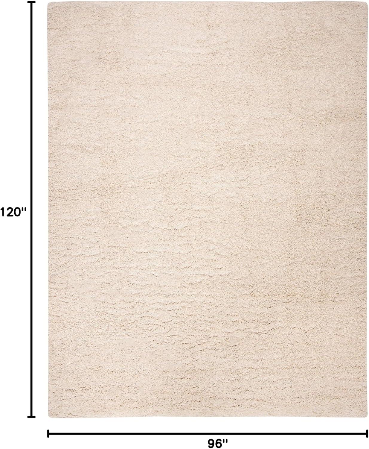 image:imageSAFAVIEH Area Rug 8x10 Fontana Shag Collection Large Grey Solid Pattern NonShedding amp Easy Cleaning Ultra Plush Thick Pile Ideal for Living Room Bedroom Dining Space FNT800FCreme