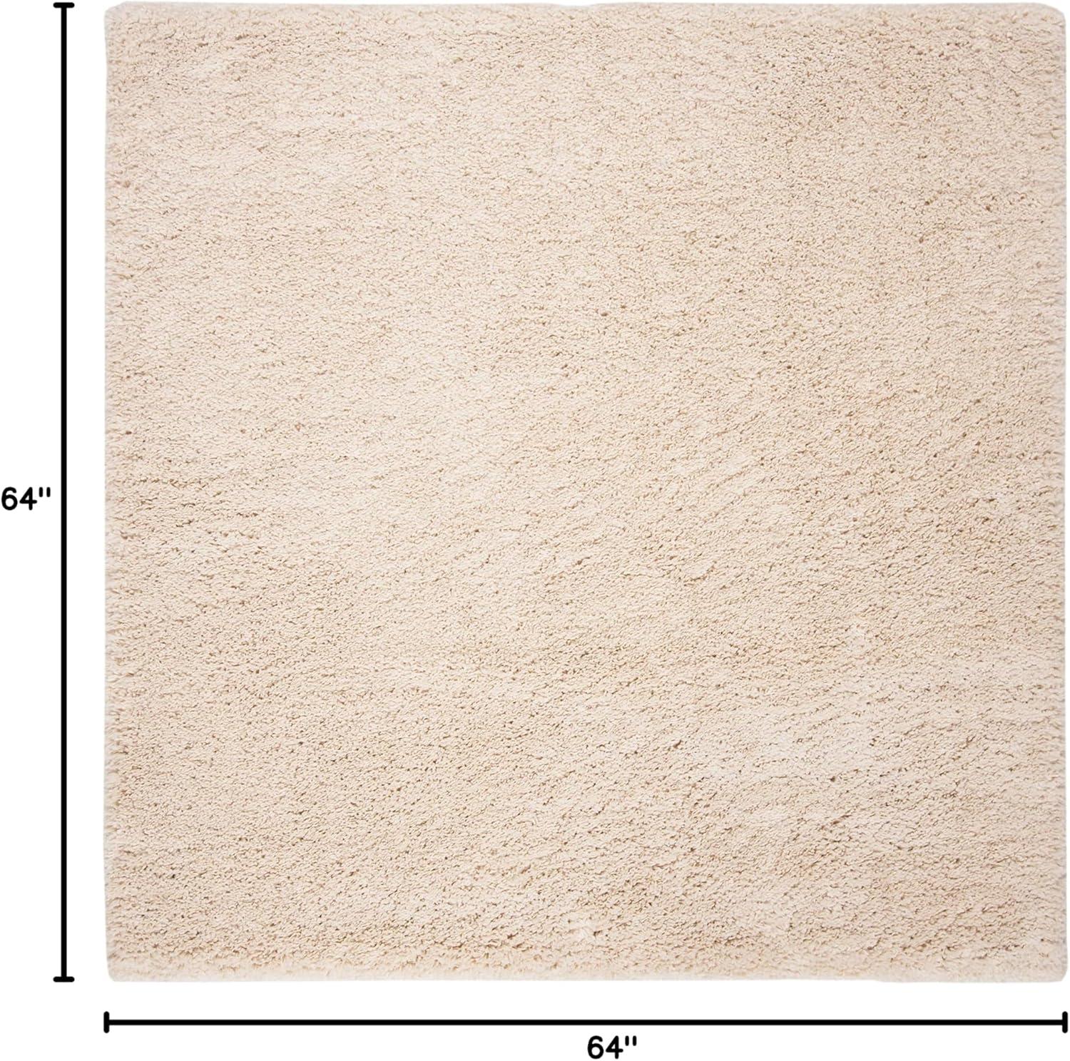 image:imageSAFAVIEH Area Rug 8x10 Fontana Shag Collection Large Grey Solid Pattern NonShedding amp Easy Cleaning Ultra Plush Thick Pile Ideal for Living Room Bedroom Dining Space FNT800FCreme