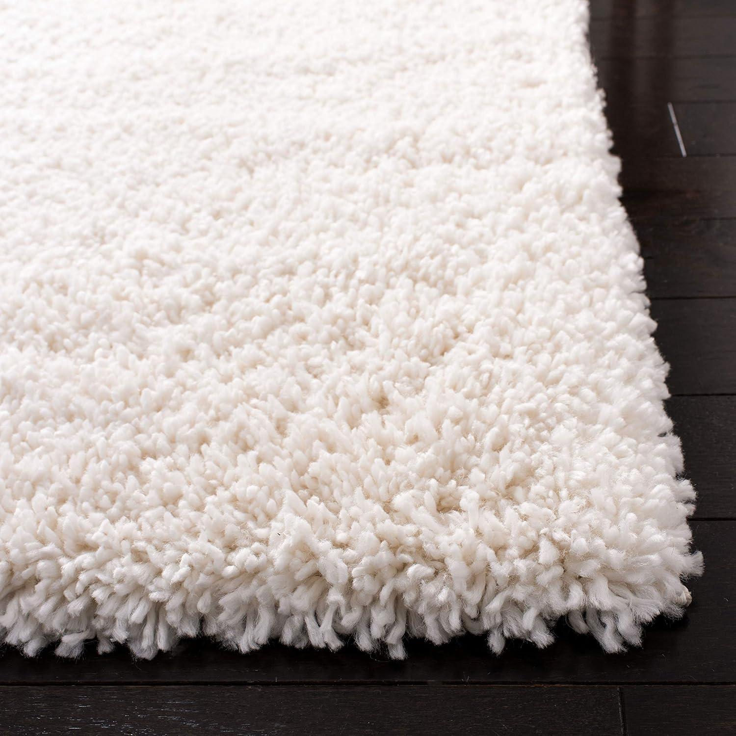 image:imageSAFAVIEH Area Rug 8x10 Fontana Shag Collection Large Grey Solid Pattern NonShedding amp Easy Cleaning Ultra Plush Thick Pile Ideal for Living Room Bedroom Dining Space FNT800FIvory