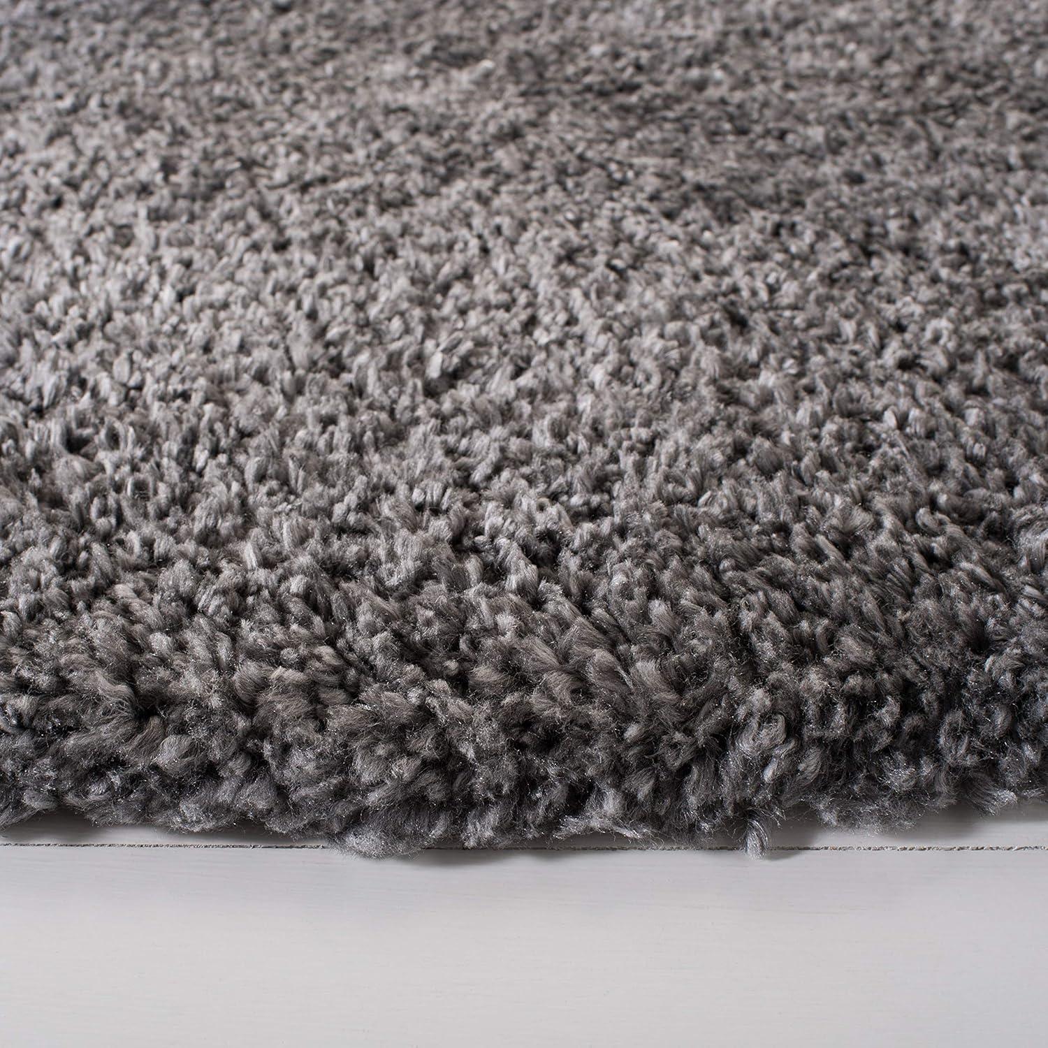 image:imageSAFAVIEH Area Rug 8x10 Fontana Shag Collection Large Grey Solid Pattern NonShedding amp Easy Cleaning Ultra Plush Thick Pile Ideal for Living Room Bedroom Dining Space FNT800FSilver