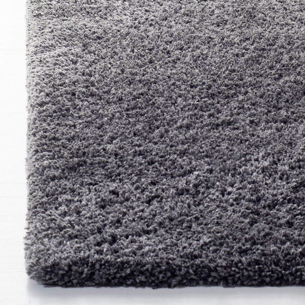 image:imageSAFAVIEH Area Rug 8x10 Fontana Shag Collection Large Grey Solid Pattern NonShedding amp Easy Cleaning Ultra Plush Thick Pile Ideal for Living Room Bedroom Dining Space FNT800FSilver