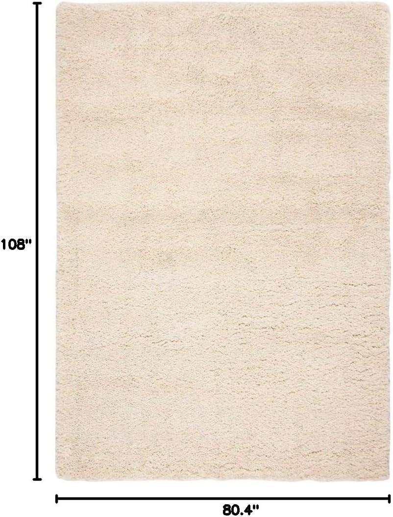 image:imageSAFAVIEH Area Rug 8x10 Fontana Shag Collection Large Grey Solid Pattern NonShedding amp Easy Cleaning Ultra Plush Thick Pile Ideal for Living Room Bedroom Dining Space FNT800FCreme