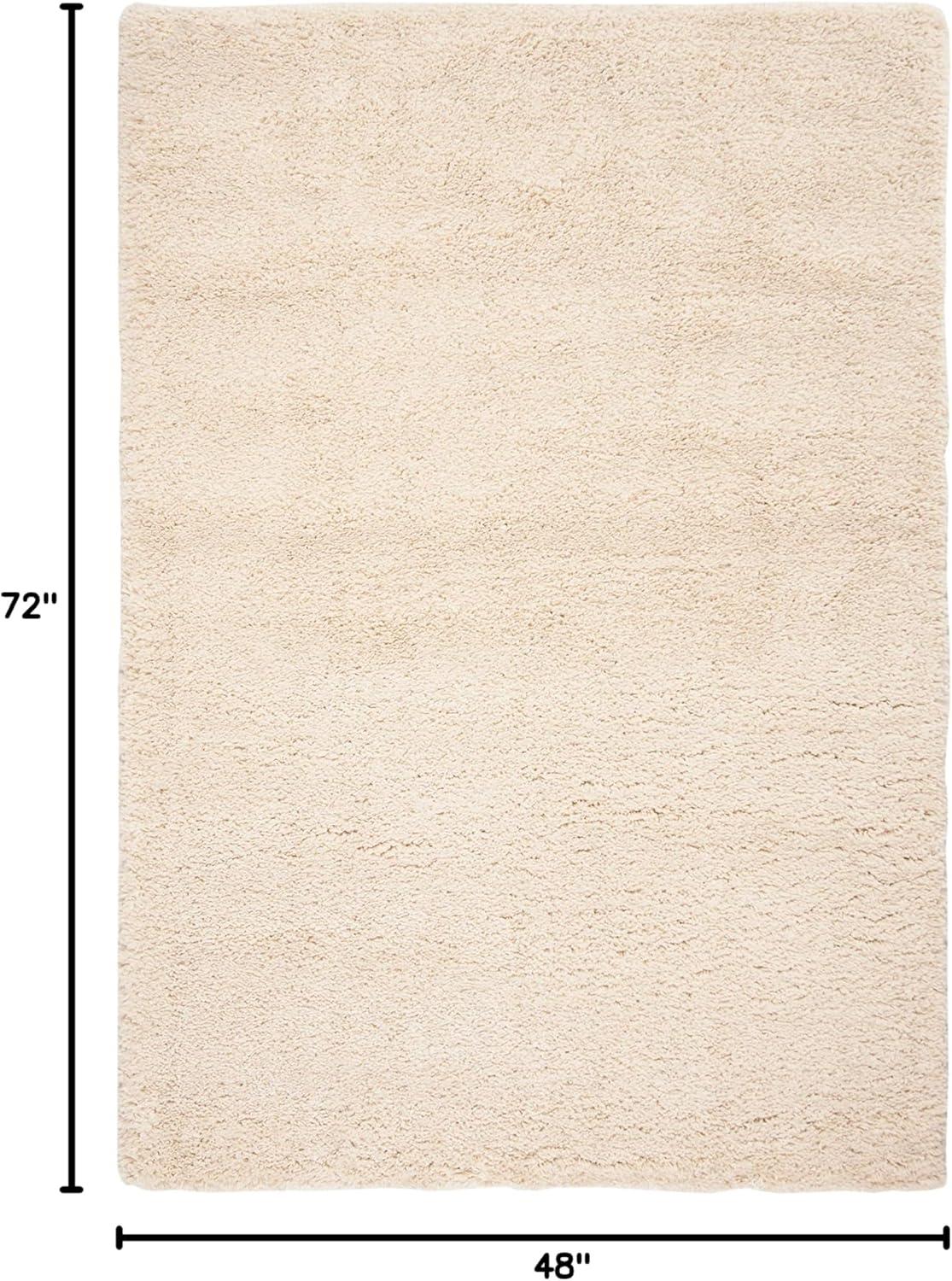image:imageSAFAVIEH Area Rug 8x10 Fontana Shag Collection Large Grey Solid Pattern NonShedding amp Easy Cleaning Ultra Plush Thick Pile Ideal for Living Room Bedroom Dining Space FNT800FCreme