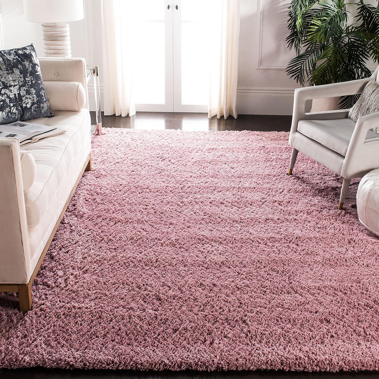 image:imageSAFAVIEH Area Rug 8x10 Fontana Shag Collection Large Grey Solid Pattern NonShedding amp Easy Cleaning Ultra Plush Thick Pile Ideal for Living Room Bedroom Dining Space FNT800FPink