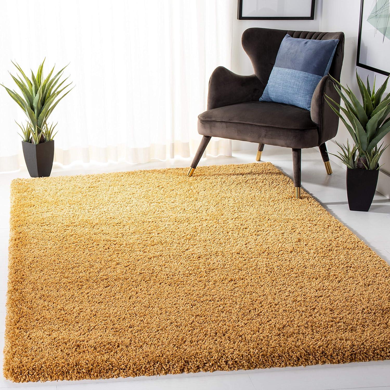 image:imageSAFAVIEH Area Rug 8x10 Hudson Shag Collection Large Green NonShedding amp Easy Cleaning Ultra Plush Thick Pile Ideal for Living Room Bedroom Dining Space SGH220YGold