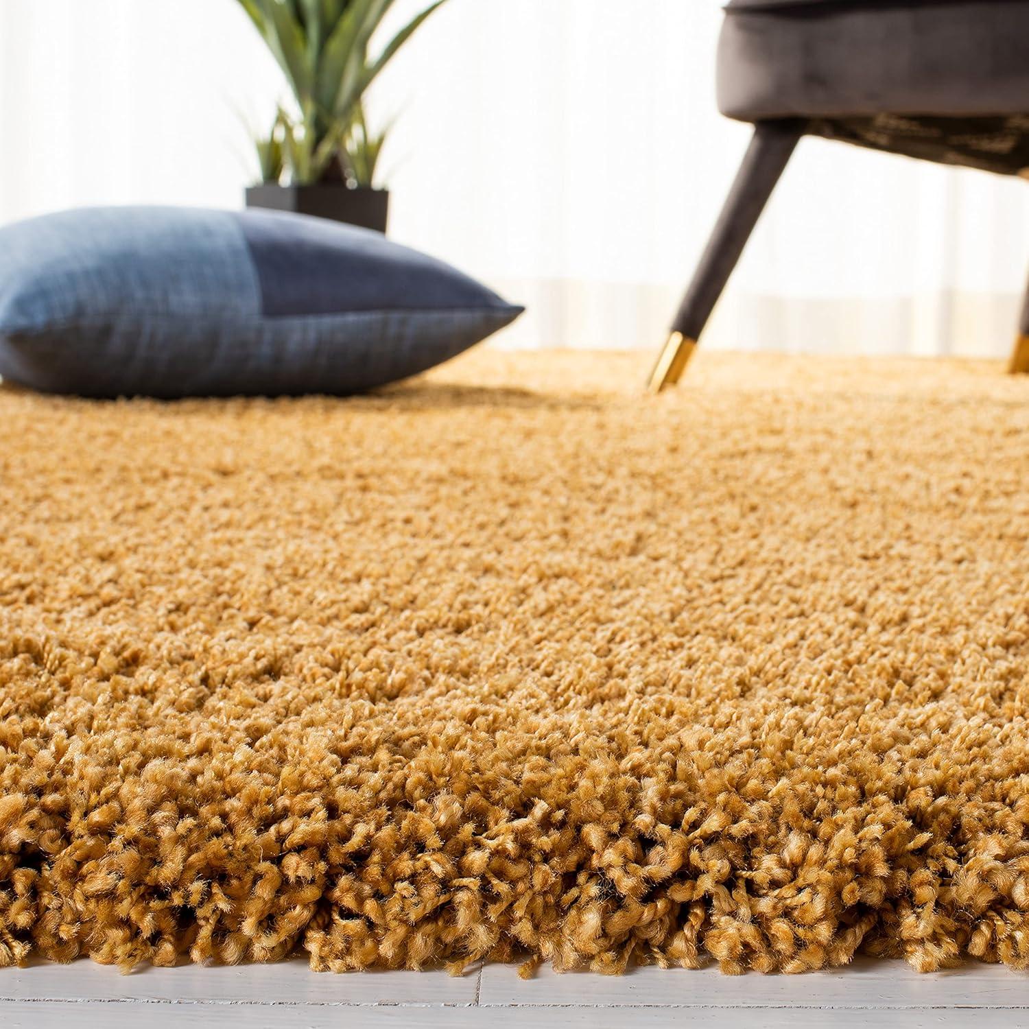 image:imageSAFAVIEH Area Rug 8x10 Hudson Shag Collection Large Green NonShedding amp Easy Cleaning Ultra Plush Thick Pile Ideal for Living Room Bedroom Dining Space SGH220YGold