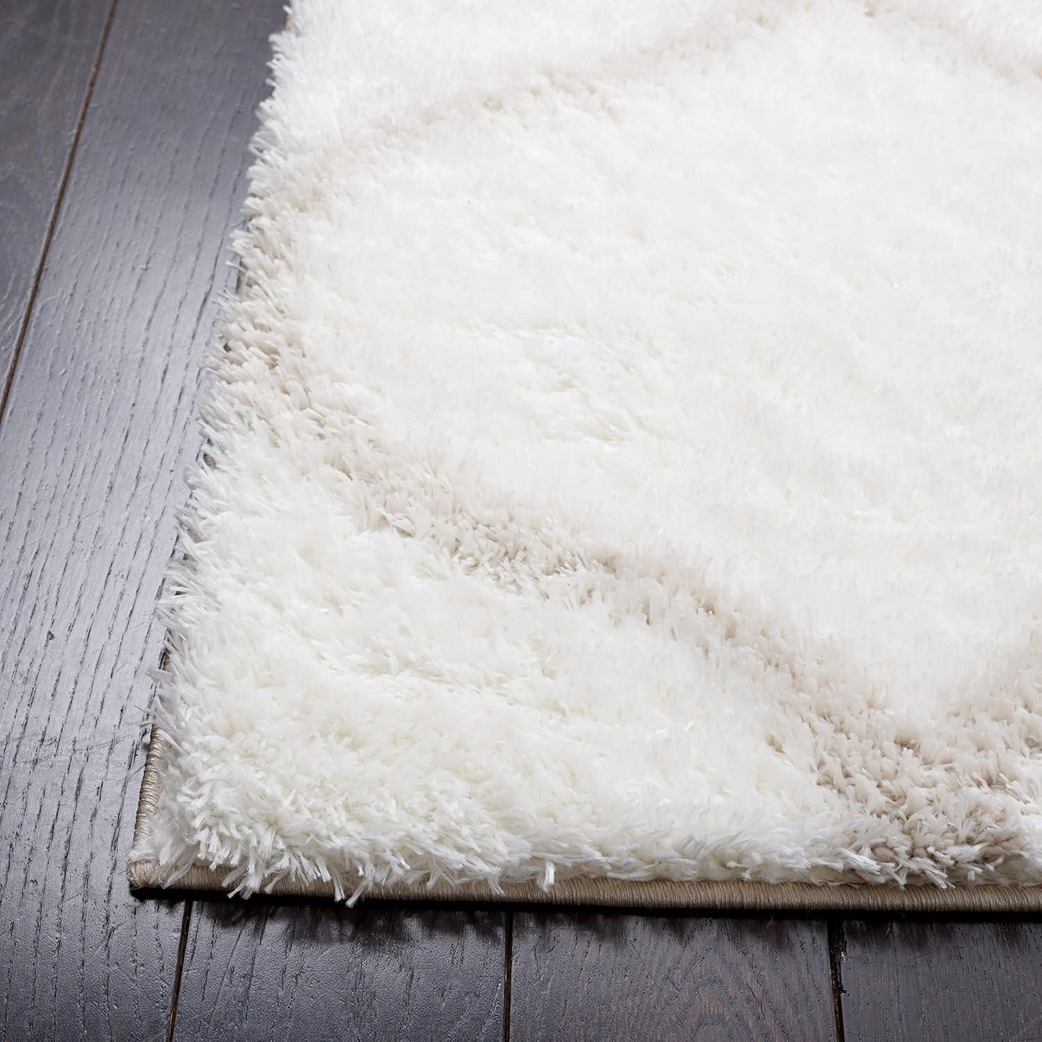 image:imageSAFAVIEH Area Rug 8x10 Tahoe Shag Collection Large Silver amp White Trellis Pattern NonShedding amp Easy Cleaning Plush Thick Pile Ideal for Living Room Bedroom Dining Space THO677GWhiteSilver