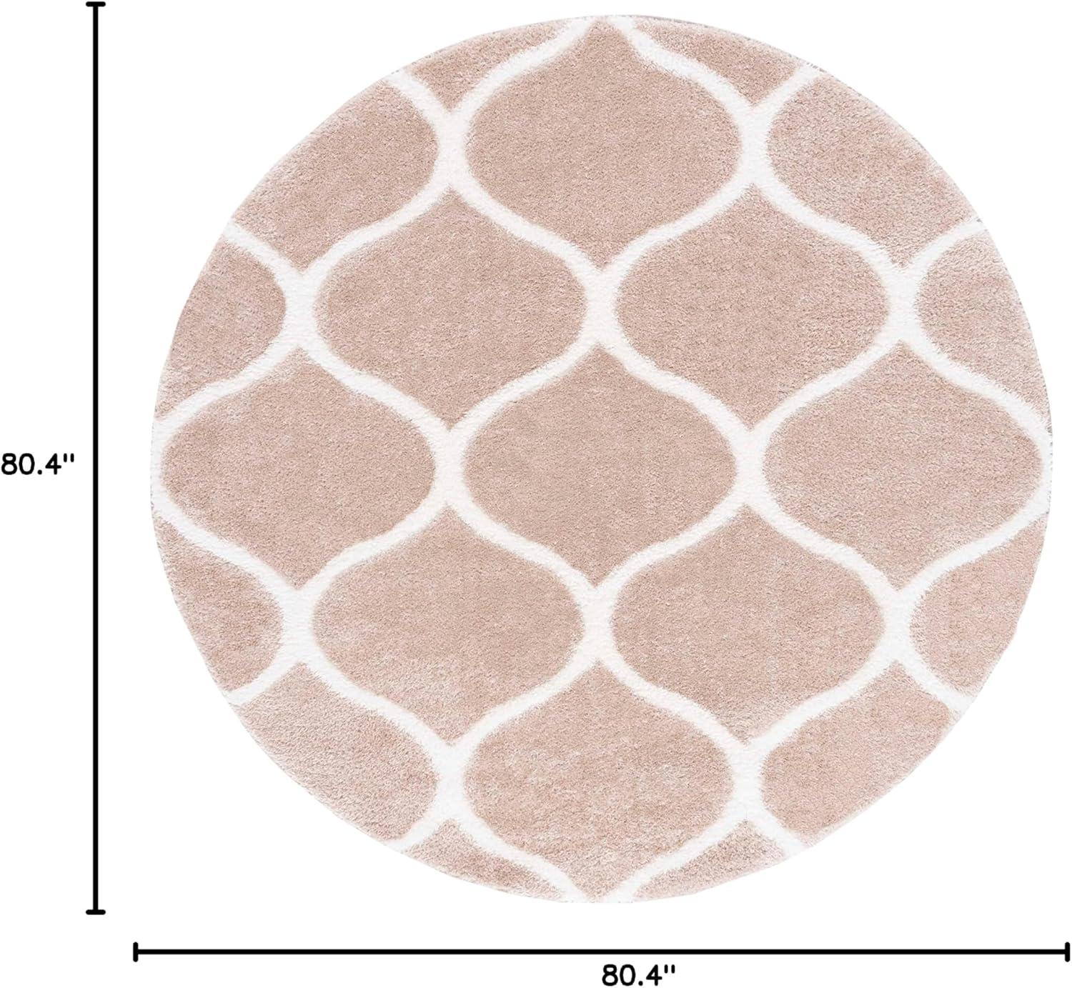 image:imageSAFAVIEH Area Rug 8x10 Tahoe Shag Collection Large Silver amp White Trellis Pattern NonShedding amp Easy Cleaning Plush Thick Pile Ideal for Living Room Bedroom Dining Space THO677GBeigeWhite