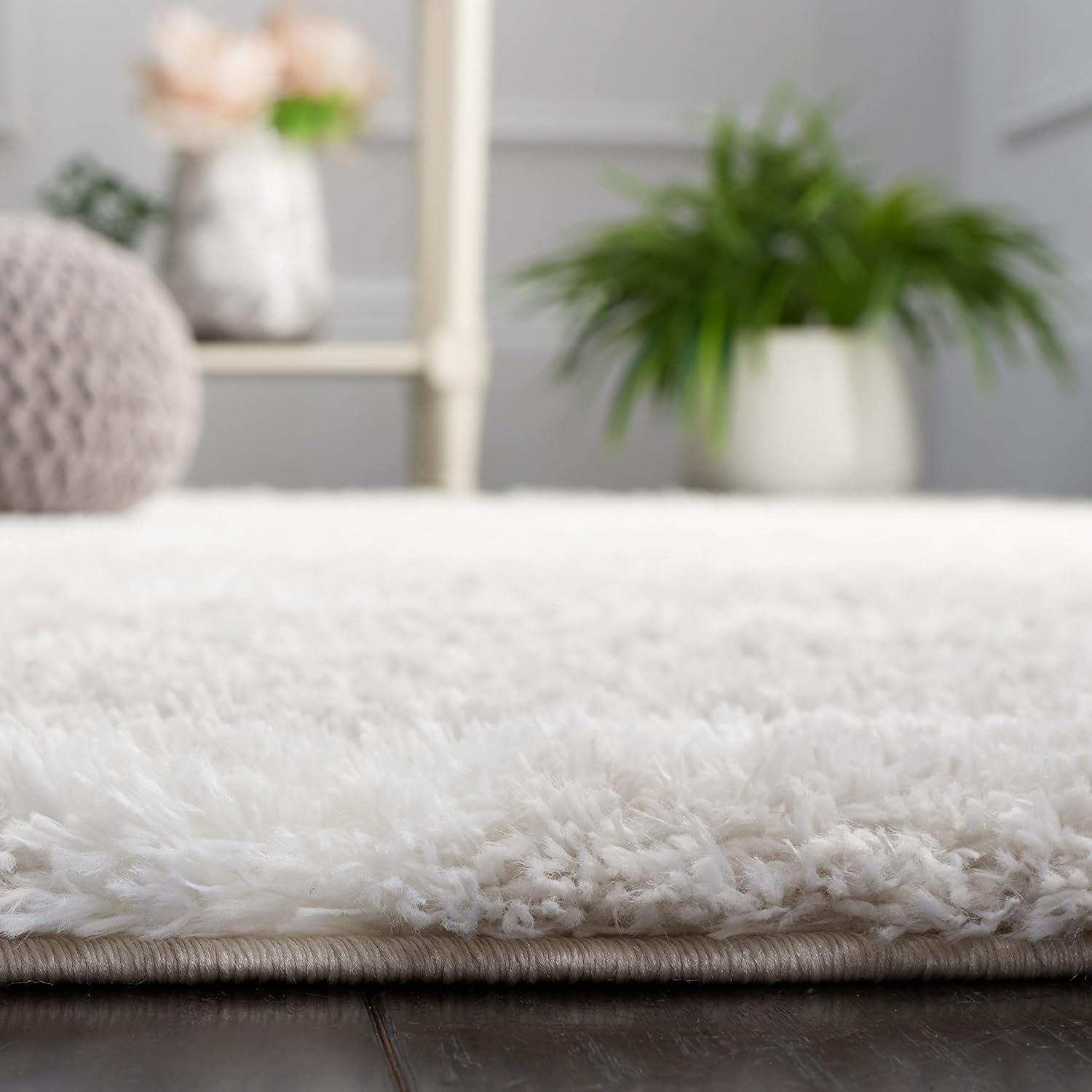 image:imageSAFAVIEH Area Rug 8x10 Tahoe Shag Collection Large Silver amp White Trellis Pattern NonShedding amp Easy Cleaning Plush Thick Pile Ideal for Living Room Bedroom Dining Space THO677GSilverWhite