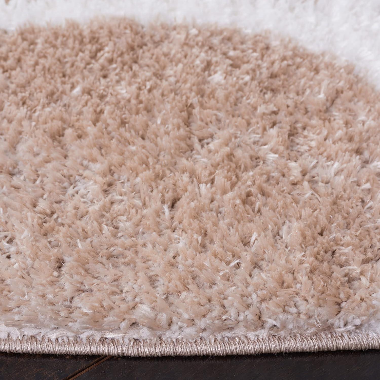 image:imageSAFAVIEH Area Rug 8x10 Tahoe Shag Collection Large Silver amp White Trellis Pattern NonShedding amp Easy Cleaning Plush Thick Pile Ideal for Living Room Bedroom Dining Space THO677GBeigeWhite
