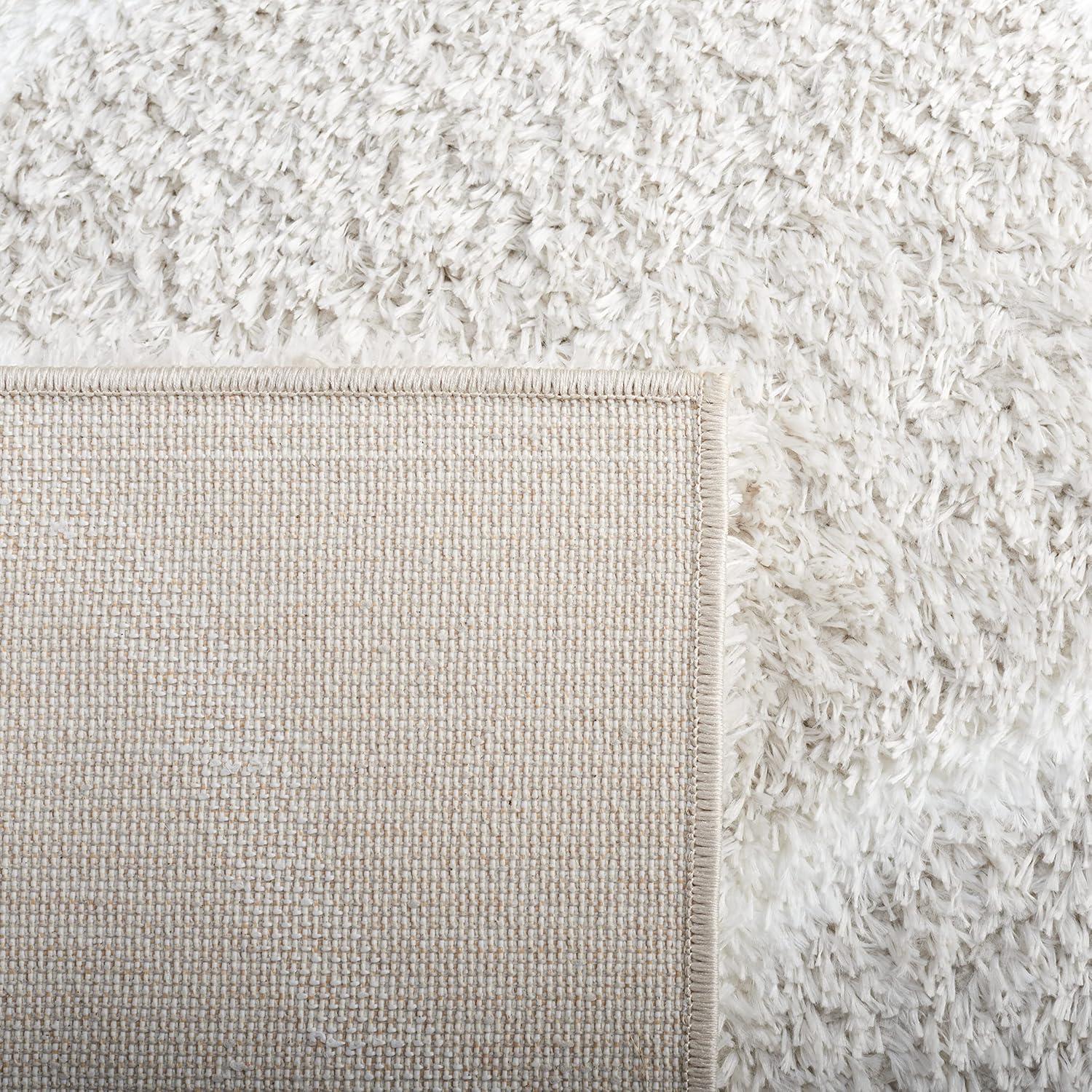 image:imageSAFAVIEH Area Rug 8x10 Tahoe Shag Collection Large Silver amp White Trellis Pattern NonShedding amp Easy Cleaning Plush Thick Pile Ideal for Living Room Bedroom Dining Space THO677GSilverWhite