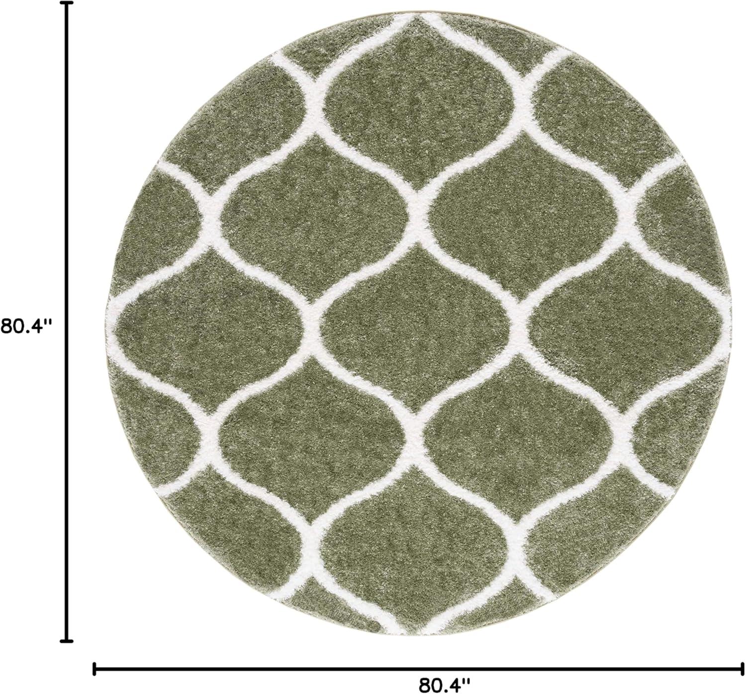 image:imageSAFAVIEH Area Rug 8x10 Tahoe Shag Collection Large Silver amp White Trellis Pattern NonShedding amp Easy Cleaning Plush Thick Pile Ideal for Living Room Bedroom Dining Space THO677GSageWhite