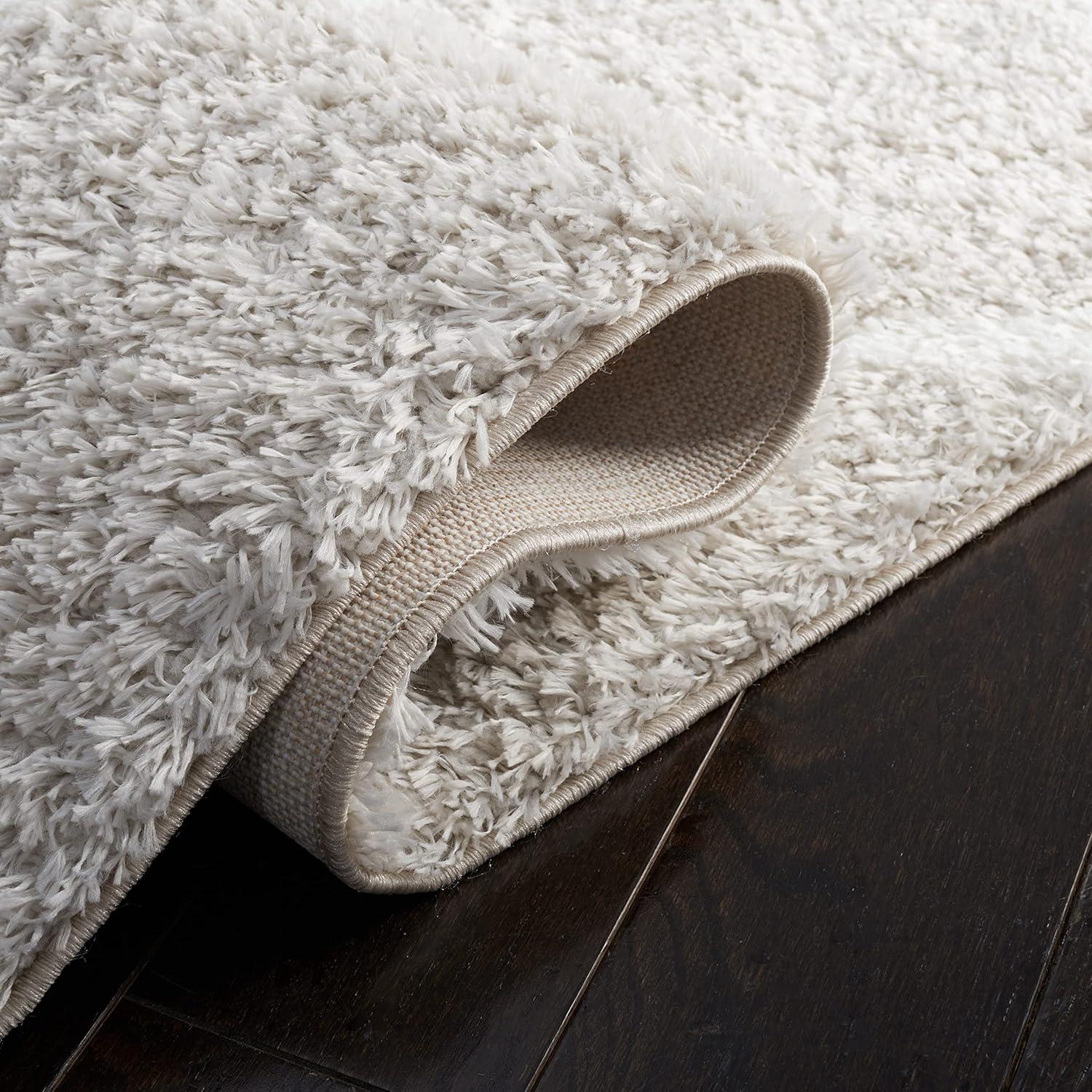 image:imageSAFAVIEH Area Rug 8x10 Tahoe Shag Collection Large Silver amp White Trellis Pattern NonShedding amp Easy Cleaning Plush Thick Pile Ideal for Living Room Bedroom Dining Space THO677GSilverWhite