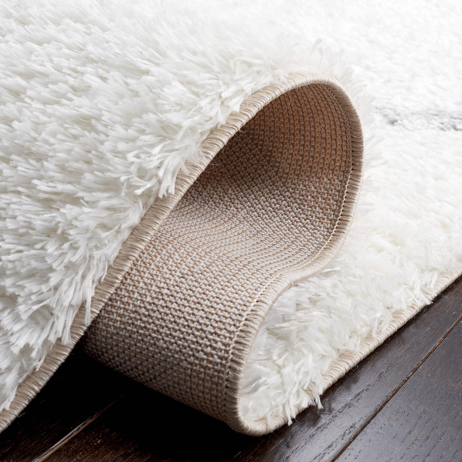 image:imageSAFAVIEH Area Rug 8x10 Tahoe Shag Collection Large Silver amp White Trellis Pattern NonShedding amp Easy Cleaning Plush Thick Pile Ideal for Living Room Bedroom Dining Space THO677GWhiteGrey