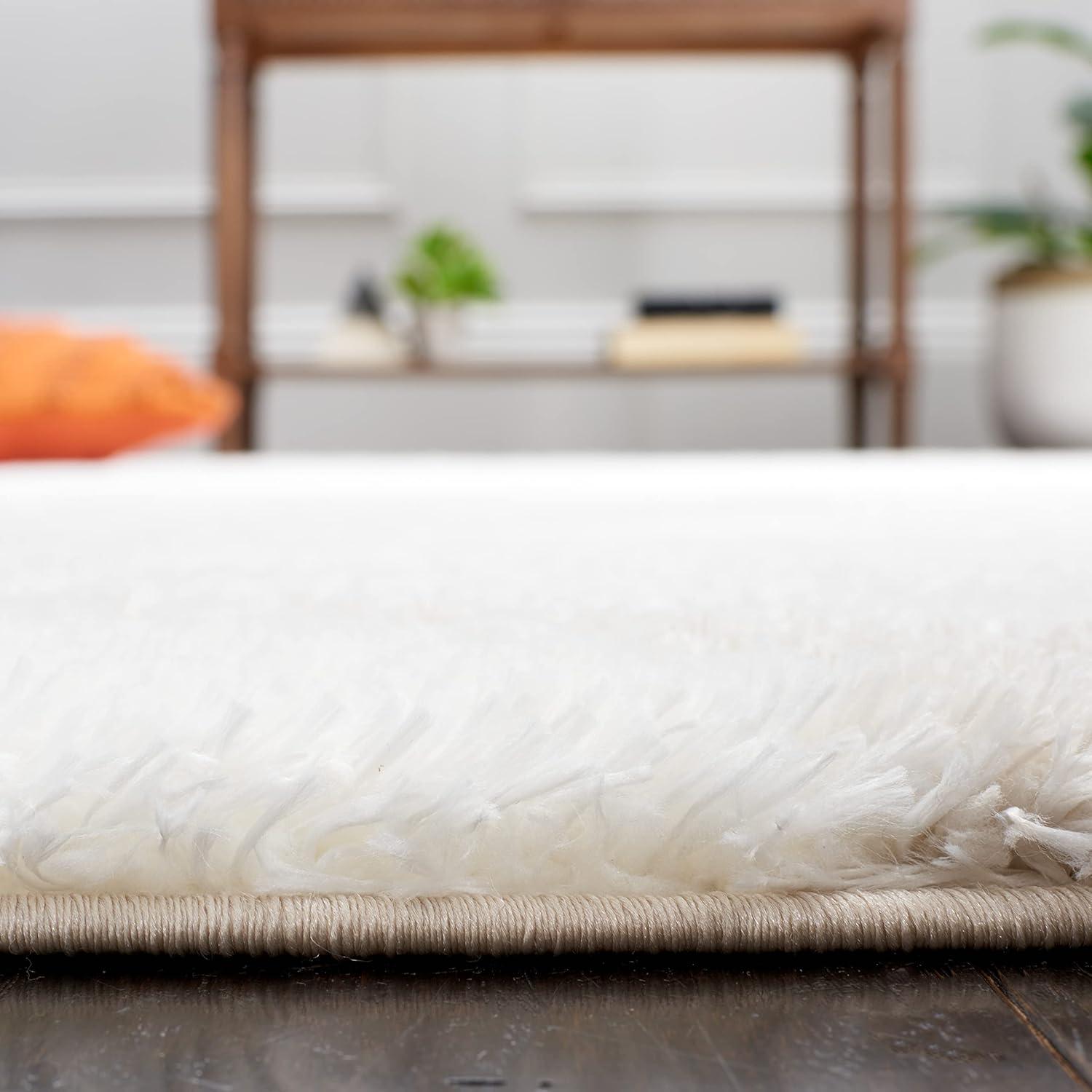 image:imageSAFAVIEH Area Rug 8x10 Tahoe Shag Collection Large Silver amp White Trellis Pattern NonShedding amp Easy Cleaning Plush Thick Pile Ideal for Living Room Bedroom Dining Space THO677GWhiteSilver