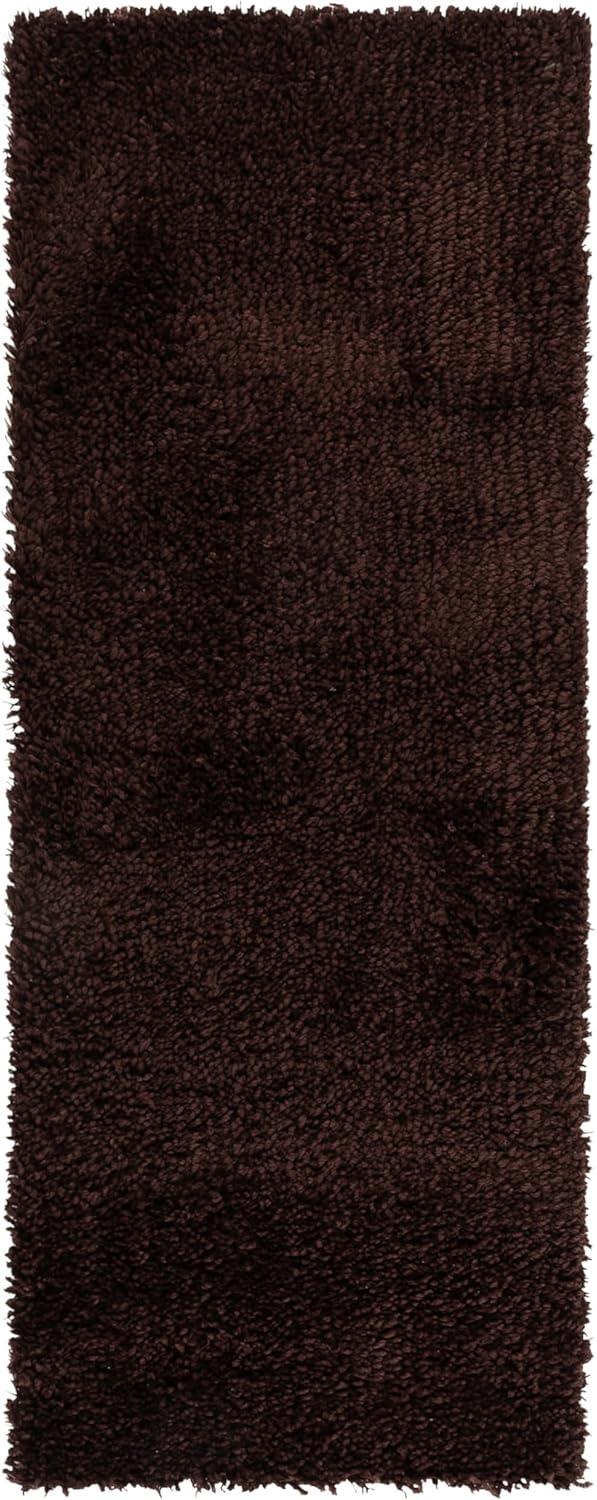 image:imageSAFAVIEH Classic Shag Collection Area Rug 5 x 8 Lime Handmade 175inch Thick Ideal for High Traffic Areas in Living Room Bedroom SG240BChocolate