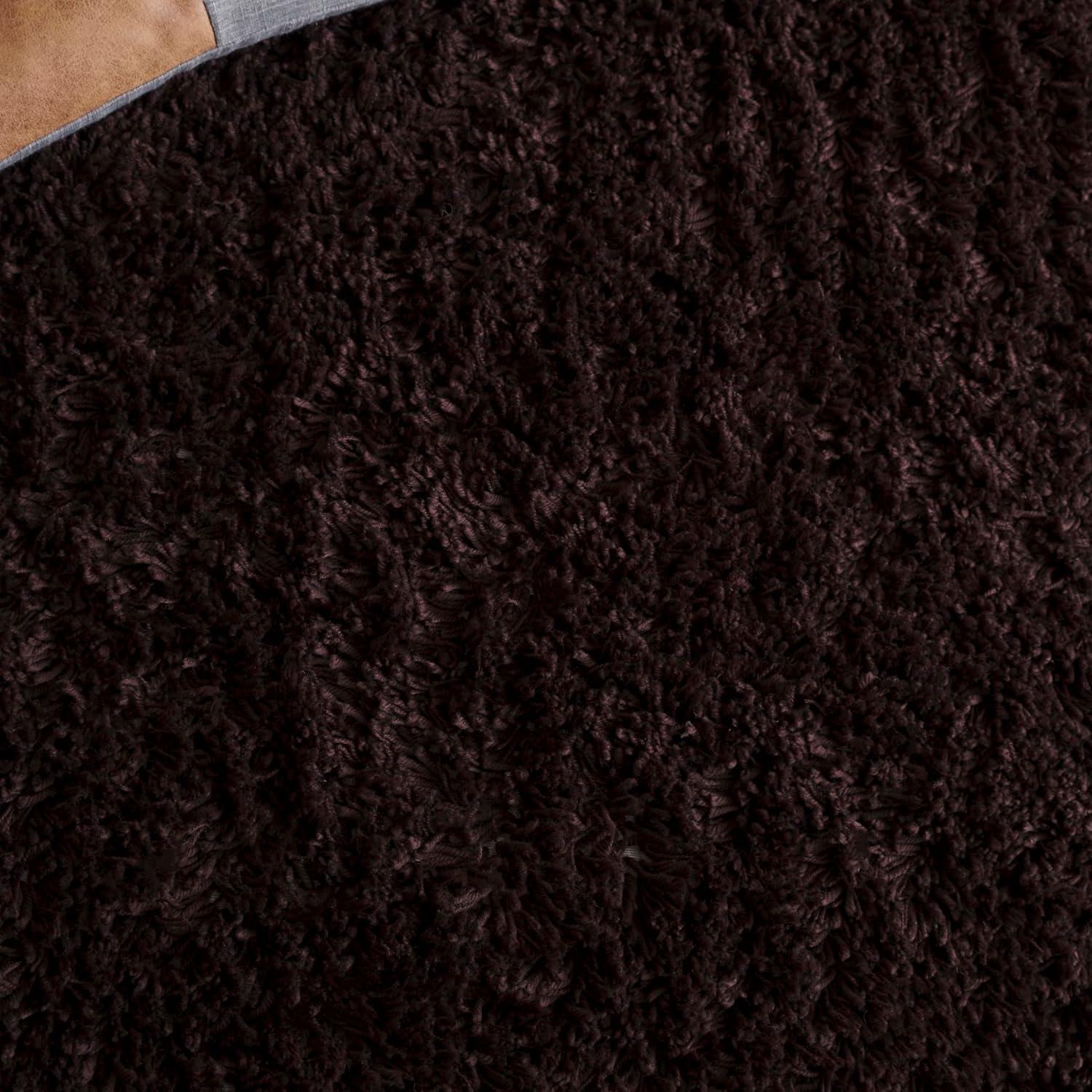 image:imageSAFAVIEH Classic Shag Collection Area Rug 5 x 8 Lime Handmade 175inch Thick Ideal for High Traffic Areas in Living Room Bedroom SG240BChocolate