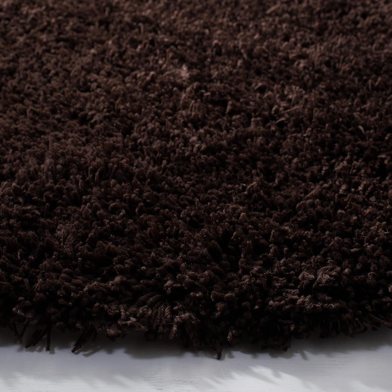 image:imageSAFAVIEH Classic Shag Collection Area Rug 5 x 8 Lime Handmade 175inch Thick Ideal for High Traffic Areas in Living Room Bedroom SG240BChocolate