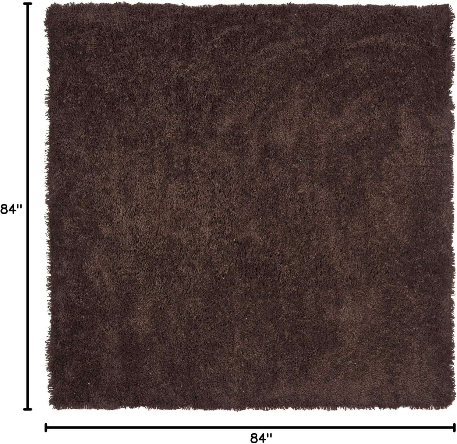 image:imageSAFAVIEH Classic Shag Collection Area Rug 5 x 8 Lime Handmade 175inch Thick Ideal for High Traffic Areas in Living Room Bedroom SG240BChocolate
