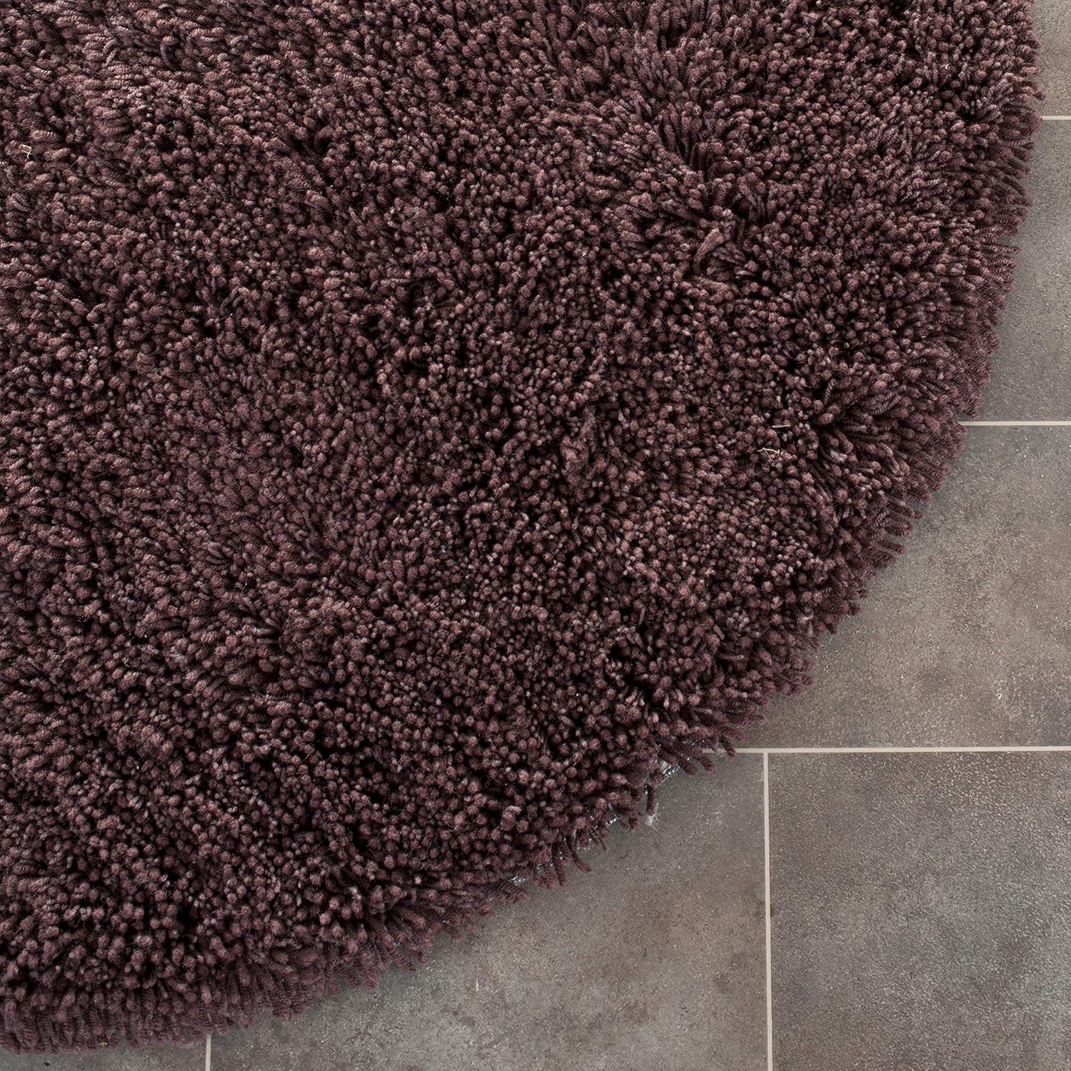 image:imageSAFAVIEH Classic Shag Collection Area Rug 5 x 8 Lime Handmade 175inch Thick Ideal for High Traffic Areas in Living Room Bedroom SG240BChocolate