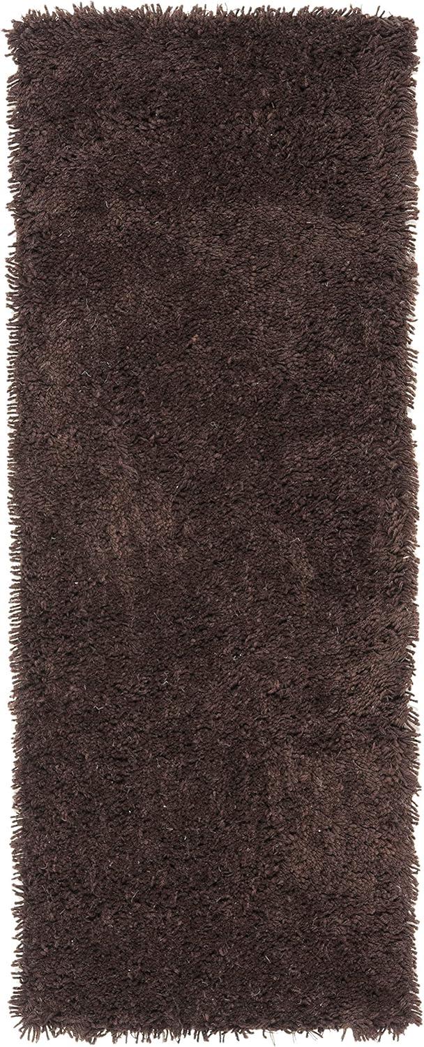 image:imageSAFAVIEH Classic Shag Collection Area Rug 5 x 8 Lime Handmade 175inch Thick Ideal for High Traffic Areas in Living Room Bedroom SG240BChocolate
