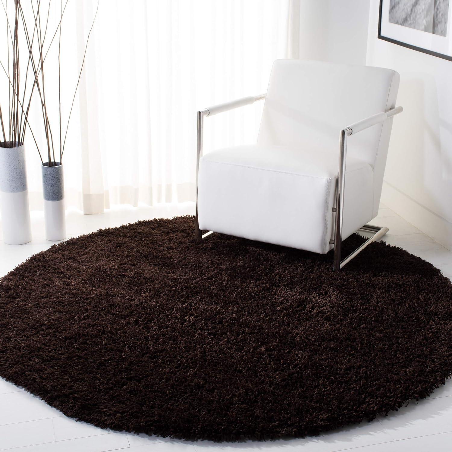 image:imageSAFAVIEH Classic Shag Collection Area Rug 5 x 8 Lime Handmade 175inch Thick Ideal for High Traffic Areas in Living Room Bedroom SG240BChocolate