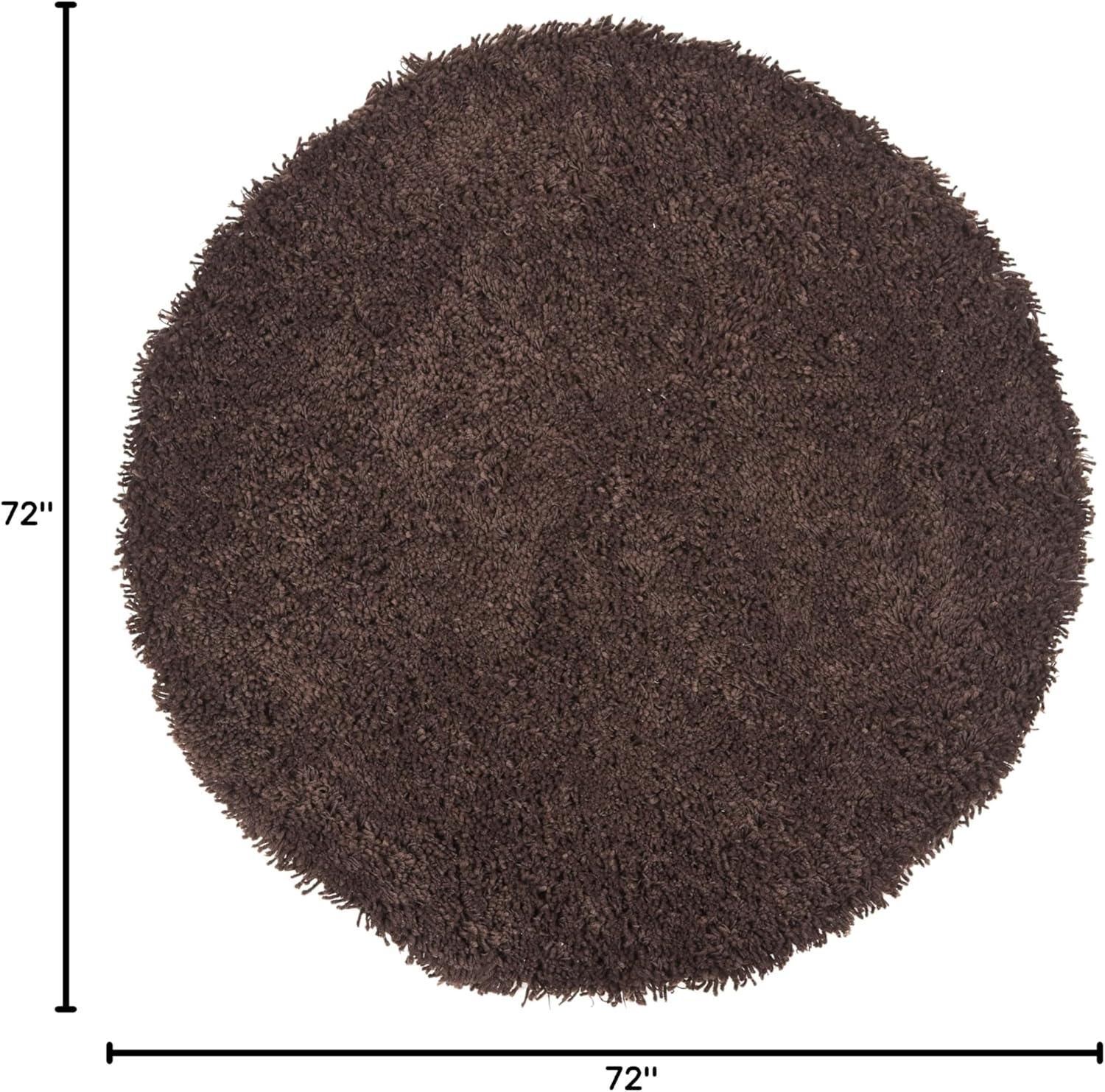 image:imageSAFAVIEH Classic Shag Collection Area Rug 5 x 8 Lime Handmade 175inch Thick Ideal for High Traffic Areas in Living Room Bedroom SG240BChocolate