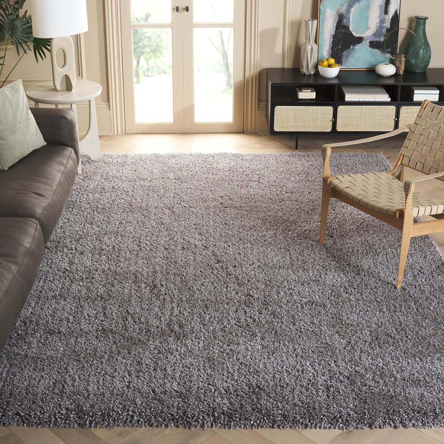 image:imageSAFAVIEH Classic Shag Collection Area Rug 5 x 8 Lime Handmade 175inch Thick Ideal for High Traffic Areas in Living Room Bedroom SG240BGrey