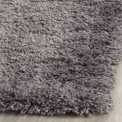 image:imageSAFAVIEH Classic Shag Collection Area Rug 5 x 8 Lime Handmade 175inch Thick Ideal for High Traffic Areas in Living Room Bedroom SG240BGrey