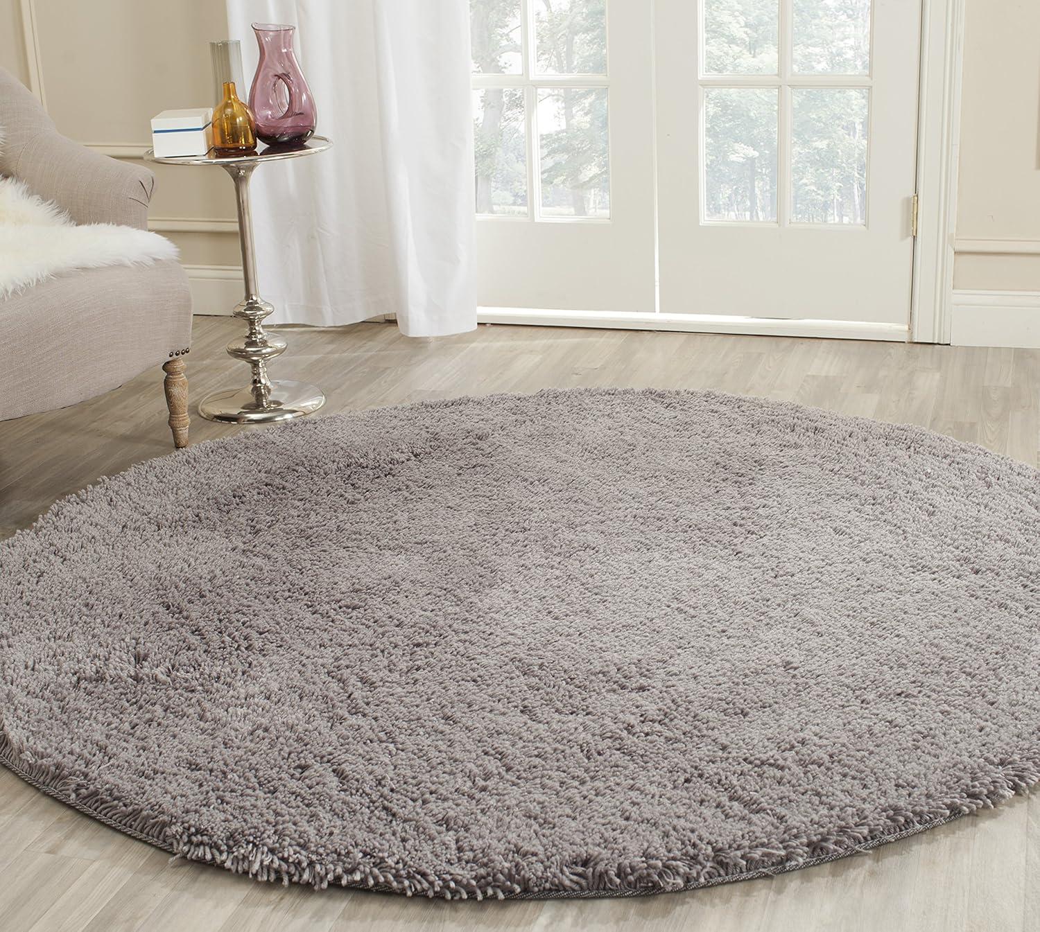 image:imageSAFAVIEH Classic Shag Collection Area Rug 5 x 8 Lime Handmade 175inch Thick Ideal for High Traffic Areas in Living Room Bedroom SG240BGrey