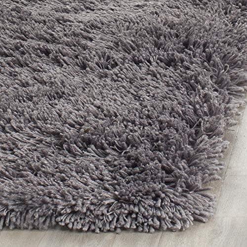 image:imageSAFAVIEH Classic Shag Collection Area Rug 5 x 8 Lime Handmade 175inch Thick Ideal for High Traffic Areas in Living Room Bedroom SG240BGrey