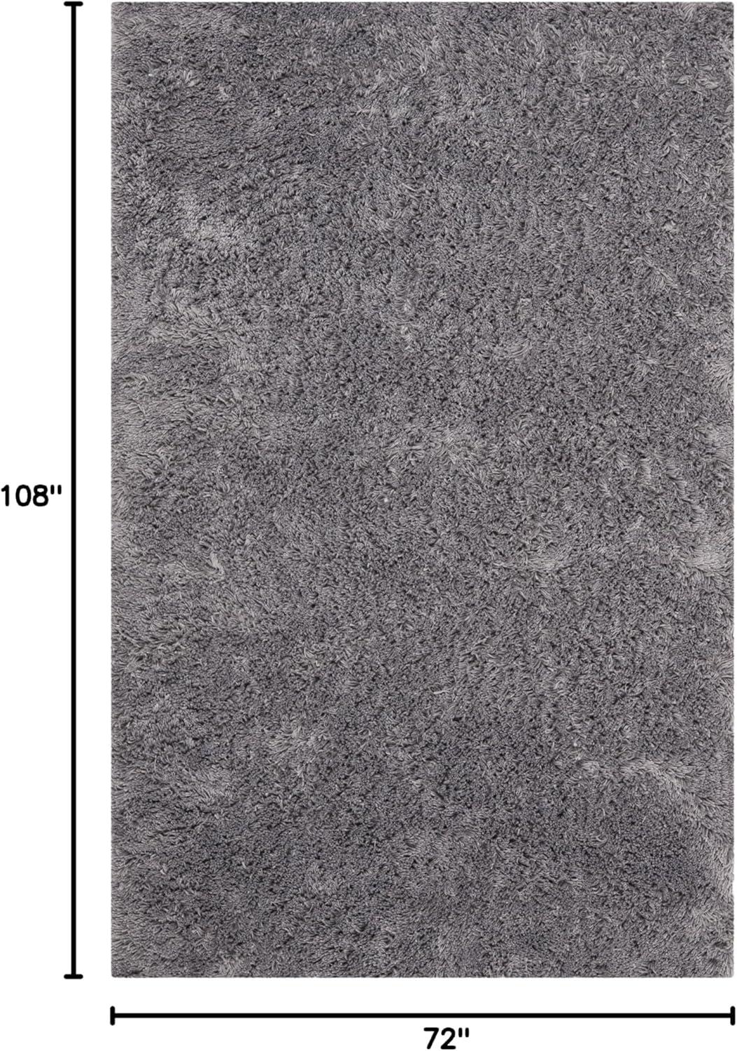 image:imageSAFAVIEH Classic Shag Collection Area Rug 5 x 8 Lime Handmade 175inch Thick Ideal for High Traffic Areas in Living Room Bedroom SG240BGrey
