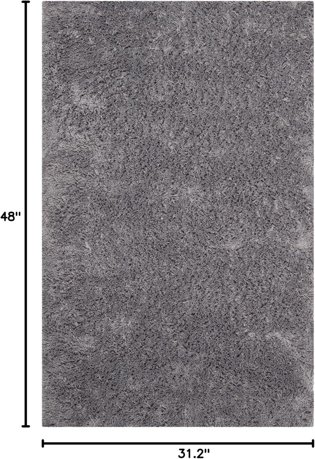 image:imageSAFAVIEH Classic Shag Collection Area Rug 5 x 8 Lime Handmade 175inch Thick Ideal for High Traffic Areas in Living Room Bedroom SG240BGrey