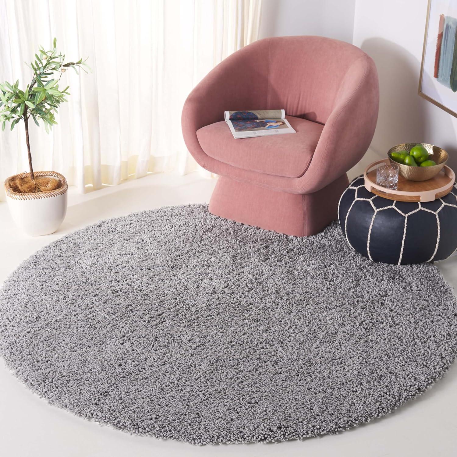 image:imageSAFAVIEH Classic Shag Collection Area Rug 5 x 8 Lime Handmade 175inch Thick Ideal for High Traffic Areas in Living Room Bedroom SG240BGrey