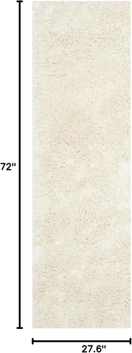 image:imageSAFAVIEH Classic Shag Collection Area Rug 5 x 8 Lime Handmade 175inch Thick Ideal for High Traffic Areas in Living Room Bedroom SG240BIvory