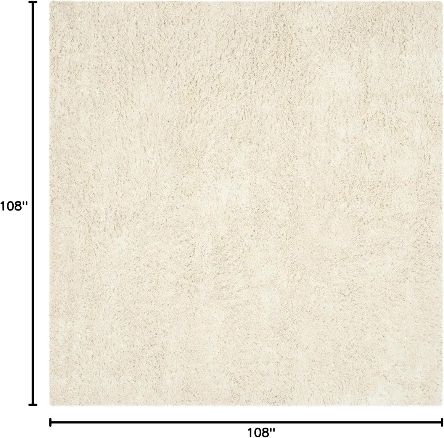 image:imageSAFAVIEH Classic Shag Collection Area Rug 5 x 8 Lime Handmade 175inch Thick Ideal for High Traffic Areas in Living Room Bedroom SG240BIvory