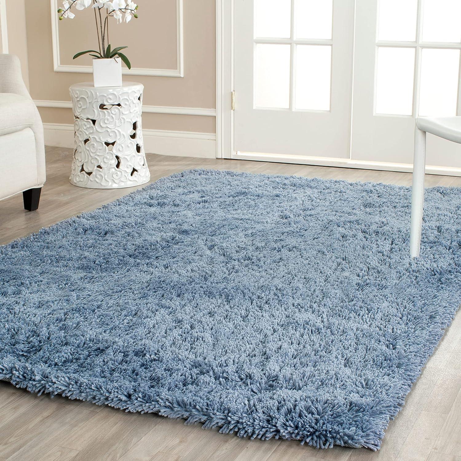 image:imageSAFAVIEH Classic Shag Collection Area Rug 5 x 8 Lime Handmade 175inch Thick Ideal for High Traffic Areas in Living Room Bedroom SG240BIvory