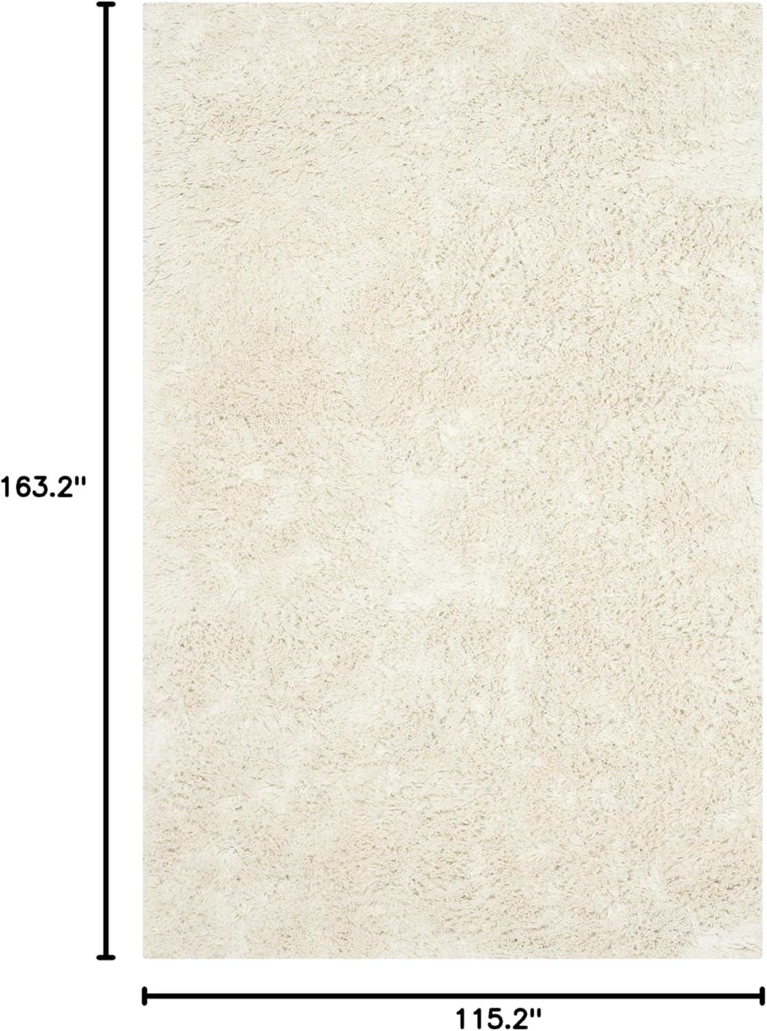 image:imageSAFAVIEH Classic Shag Collection Area Rug 5 x 8 Lime Handmade 175inch Thick Ideal for High Traffic Areas in Living Room Bedroom SG240BIvory