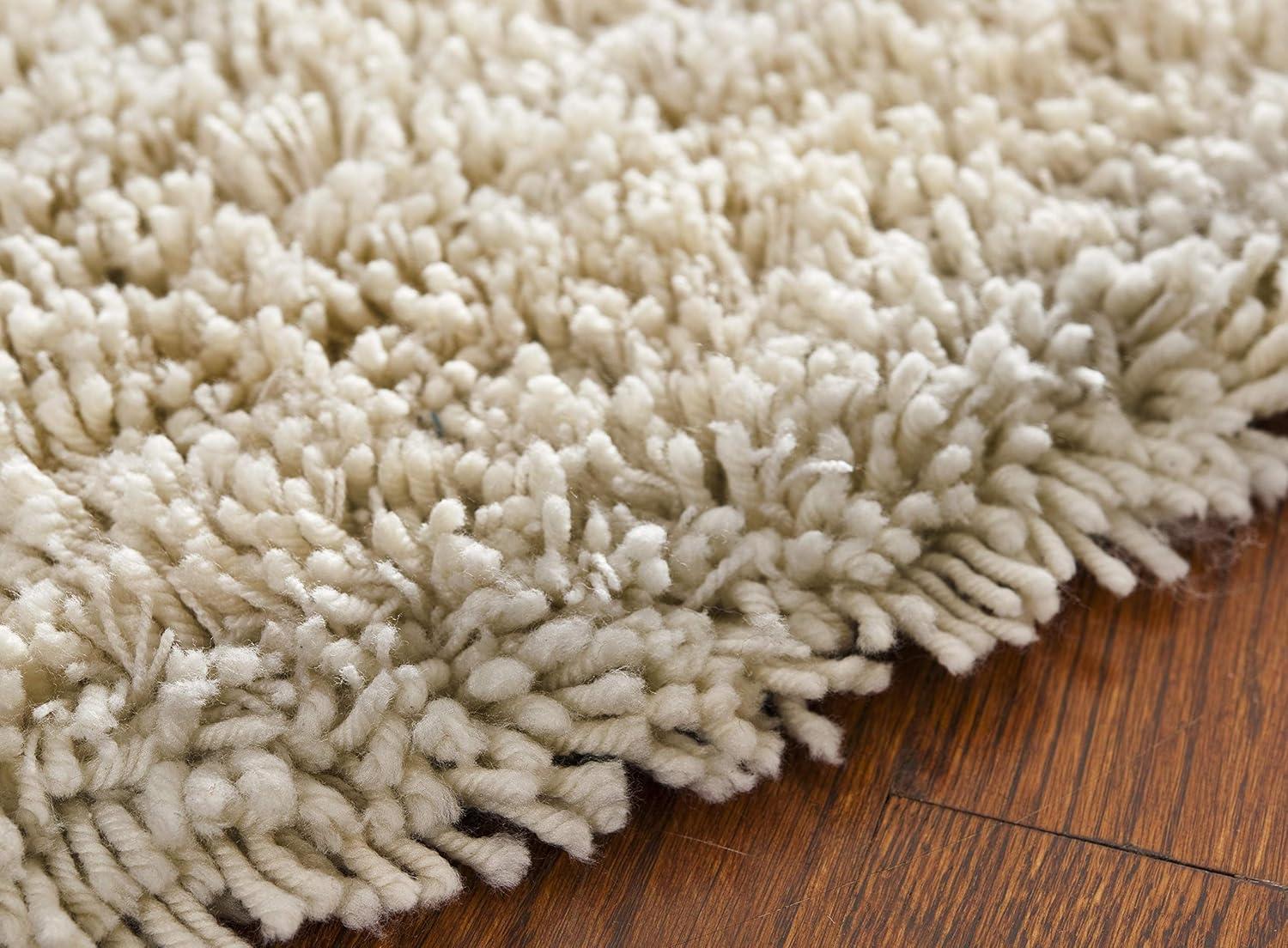 image:imageSAFAVIEH Classic Shag Collection Area Rug 5 x 8 Lime Handmade 175inch Thick Ideal for High Traffic Areas in Living Room Bedroom SG240BIvory