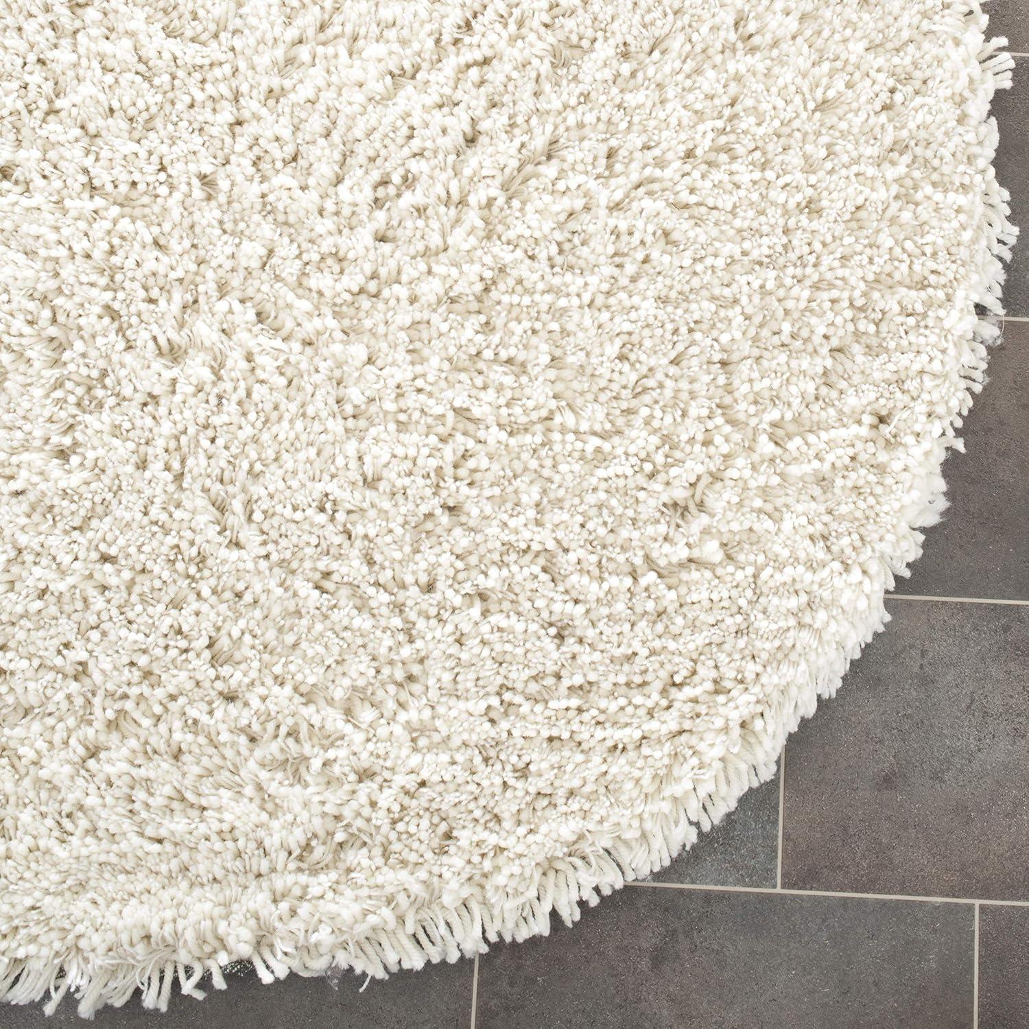 image:imageSAFAVIEH Classic Shag Collection Area Rug 5 x 8 Lime Handmade 175inch Thick Ideal for High Traffic Areas in Living Room Bedroom SG240BIvory