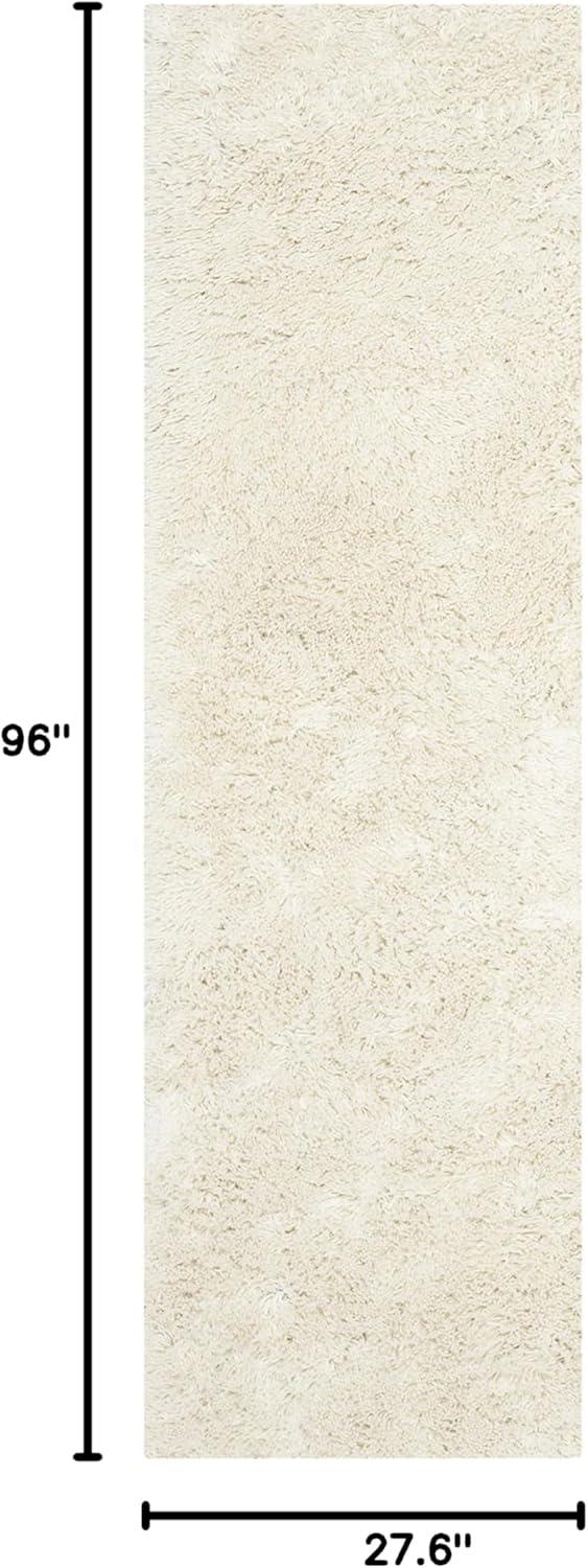 image:imageSAFAVIEH Classic Shag Collection Area Rug 5 x 8 Lime Handmade 175inch Thick Ideal for High Traffic Areas in Living Room Bedroom SG240BIvory